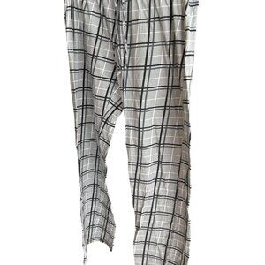 JUST LOVE gray plaid lounge pants cotton pajama bottoms Women M